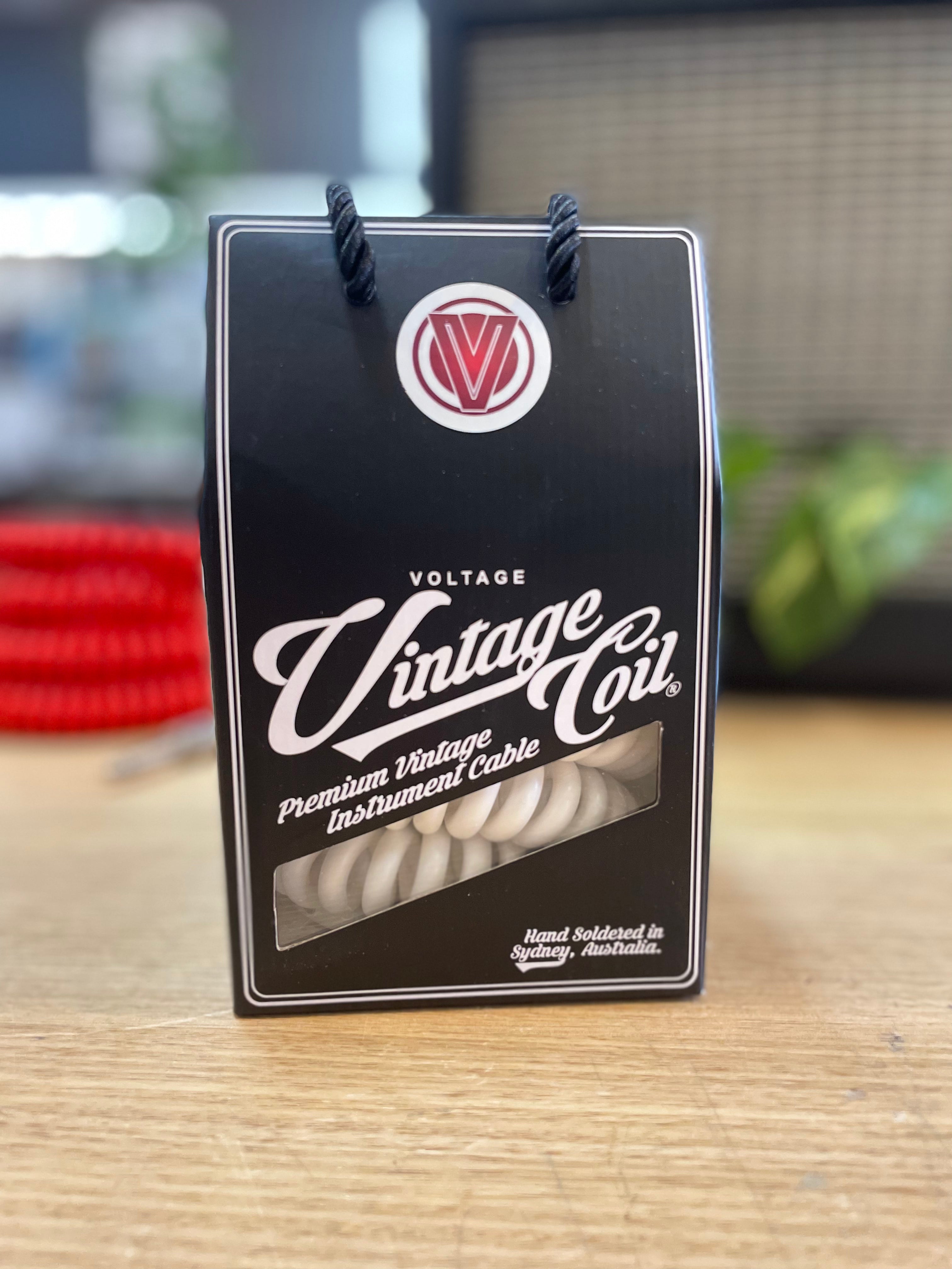 Voltage | Vintage Coil Cable | ST-ST | White | Australian Made 🇦🇺 Voltage | Vintage Coil Cable | ST-ST | White | Australian Made 🇦🇺